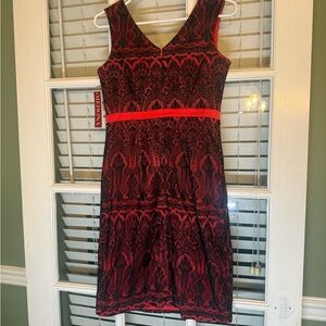 Merona Red and Black Sleeveless Dress